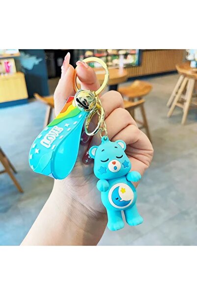 Miniso سلسلة مفاتيح دمية الدببة المحبوبة من فيلم الرسوم المتحركة الأزرق 2: الجيل الجديد، إكسسوارات شعبية، مقاس 6 سم