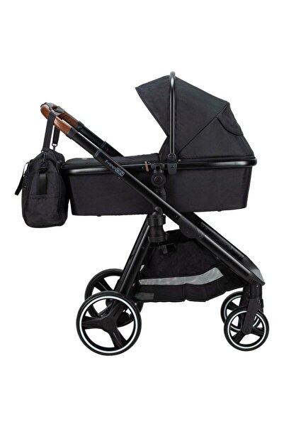 FreeON Stroller 4 in 1, FreeON, Bloom, With aluminum frame, Pram, Car seat, Black