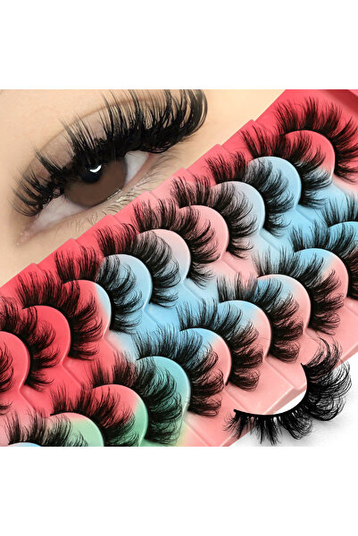 Choice3 10 أزواج - MK06 GROINNEYA رموش ثلاثية الأبعاد من المنك رموش ناعمة قاب...