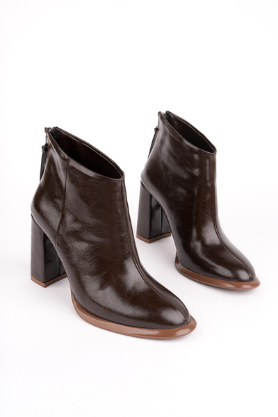 Madam Tarz ROSE-1515 Cizme cu fermoar cu toc gros