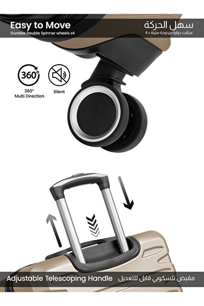 PARAJOHN Aero 20-Inch Cabin-Size (Small) ABS Hard Case Luggage Trolley Bag with 4 Spinner Wheels and Lock