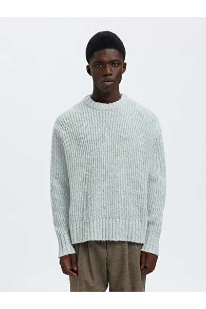 SELECTED Pullover mit Rundhalsausschnitt Wollmix