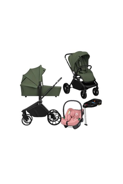 Lionelo Carucior 4 in 1, Lionelo, Mika Plus, Cu scoica auto + Baza Isofix, Re...