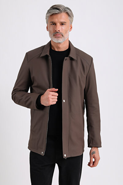 MQ Leather Maroquin Leather Bruno Erkek Uzun Deri Kaban