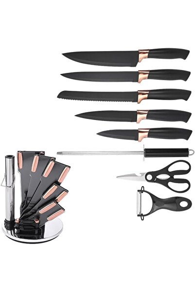 MHR Knife set 9-in-1 Kitchen Knife Set with Stand, Premium Stainless Steel Chef Knife Set for Home