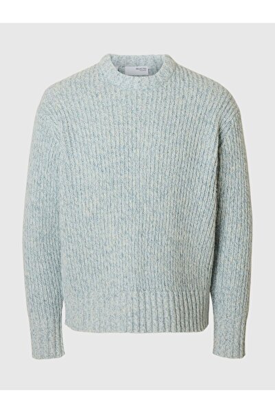 SELECTED Pullover mit Rundhalsausschnitt Wollmix