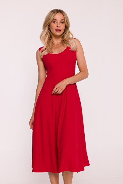 Stylove s424 Sleeveless flared midi dress