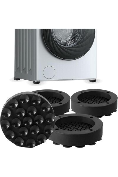 Other Anti-vibration Washing Machine Pads, 4 pcs, Noise-Reducing, Black - Expor