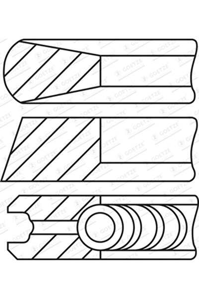 GOETZE ENGINE Set piston segmenti Mercedes-Benz C-Class/CLK/CLS