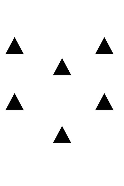 Oracal Set of 162 decorative adhesive triangles, 4×4.5 cm, Black,