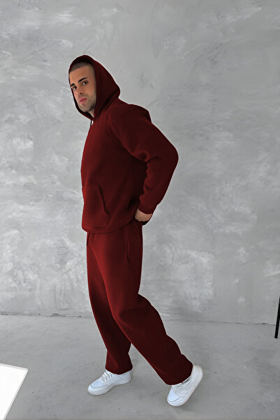 YAKAMEL طقم بدلة رياضية للرجال مكون من بغطاء رأس قطع من القماش الكبّار ذو الث...