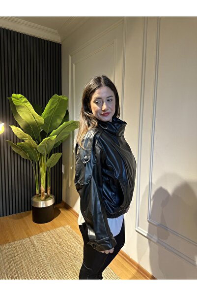 FLZTAS PREMİUM KALİTE DERİ CEKET SİYAH