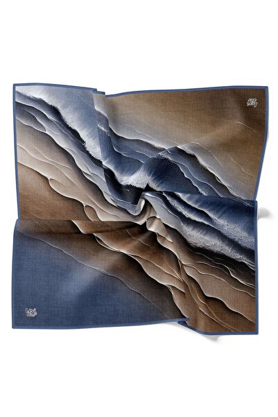 Levidor Deniz Dalga Desen Işıltılı Kristal Eşarp