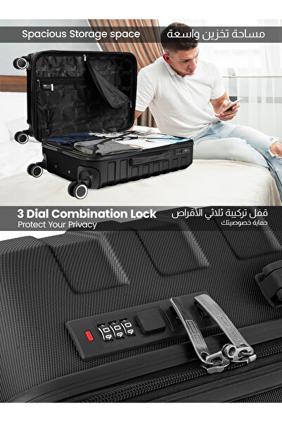 PARAJOHN Aero 28-Inch (Large) ABS Hard Case Checked-In Luggage Trolley Bag with 4 Spinner Wheels and Lock