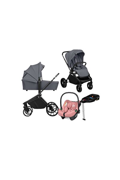Lionelo 4 in 1 Stroller, Lionelo, Mika Plus, With Car Seat + Isofix Base, Rev...