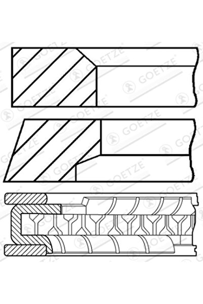 GOETZE ENGINE Set Segmenti Piston Acura El Limuzina Honda Capa/Civic 4 Shuttl...