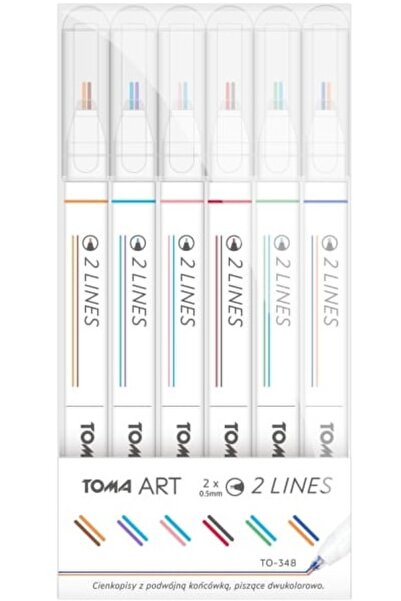 Other Toma Double Line Fineliner 6 pcs TO-348 2x 0.5 mm