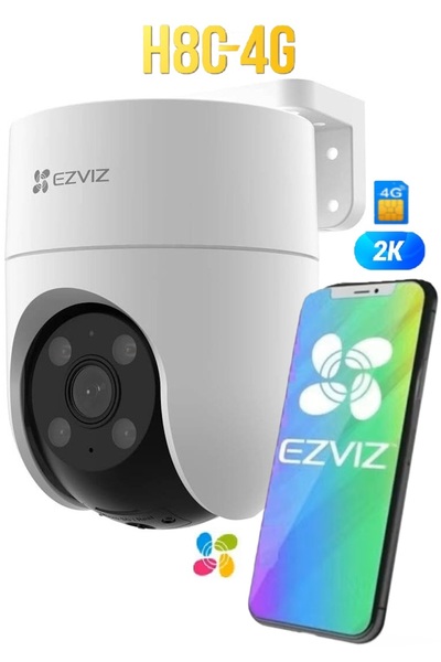 EZVIZ H8C 4G camera supports auto tracking chip, two-way talk, 2K color night vision, 3MP active defense