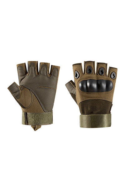 Choice قفازات تكتيكية خارجية نصف أصابع خضراء مقاس XL نصف أصابع للتدريب والليا...