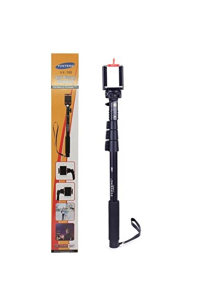 Zen Store Original YUNTENG YT-188 Aluminum Long Selfie Stick/GoPro Camera Monopod with Phone Holder and Remote