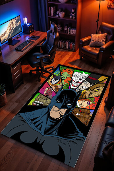 Charmbi Batman Desenli Kaymaz Taban Makinede Yıkanabilir Gaming Oyuncu Gamer ...