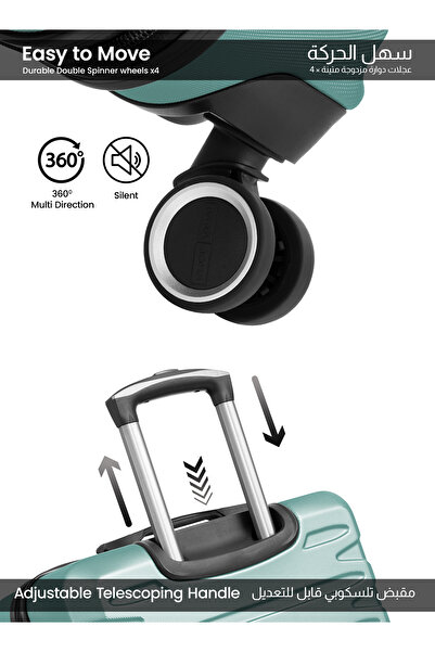 PARAJOHN Aero 28-Inch (Large) ABS Hard Case Checked-In Luggage Trolley Bag with 4 Spinner Wheels and Lock