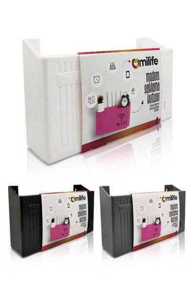 omilife Duvara Asılabilir Modem Wifi Saklama Kutusu – Pleksi Minimalist Tasarım 25x15x6 cm