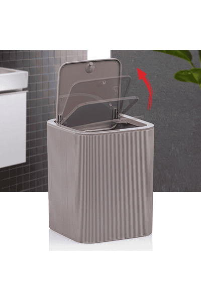 Okyanus Home Trash can, made of plastic, rectangular shape, modern and elegant design, 5 L, 18 x 18...