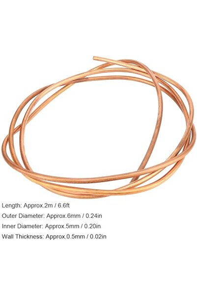 WALFRONT مجموعة أنابيب نحاسية مرنة وناعمة بطول 2 متر لمكيف الهواء والثلاجة (C...