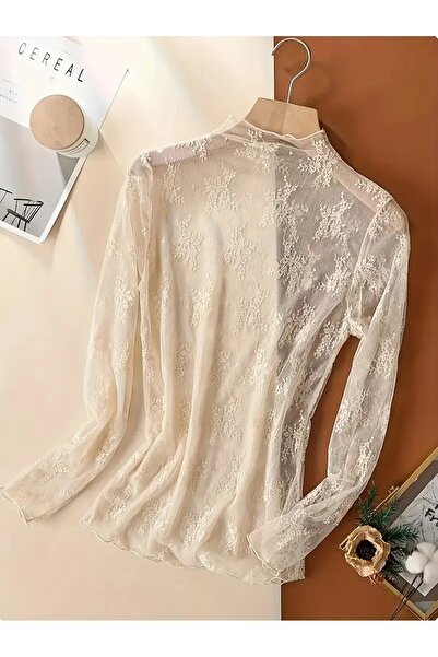 TEMU ŞIK DANTELLİ TRANSPORAN BLUZ