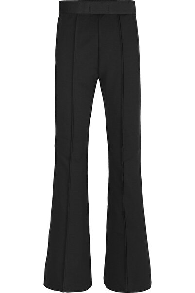 Calvin Klein Girls Black Flared Punto Milano Trousers