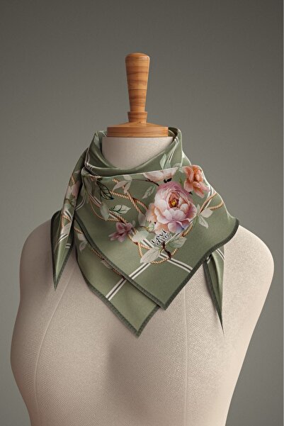 Levidor Trend Twill Κασκόλ Ειδικού Σχεδιασμού Σχοινί με μοτίβο λουλουδιών