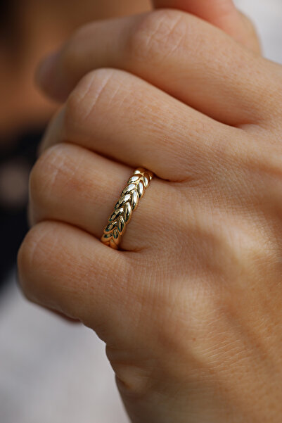 Yenigün Kuyumculuk 14 Ayar Altın Cilalı Yüzey Başak Yüzük