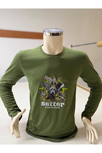 HT Outdoor Το μοντέλο μας του μπλουζάκι με φιγούρα σκύλου κυνηγιού, 100% βαμβάκι.