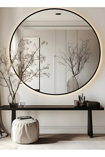 Taimi Extra Large Mirror with Stylish Backlit Design 100cm-For Makeup,Dressing Room,Living Room,Black