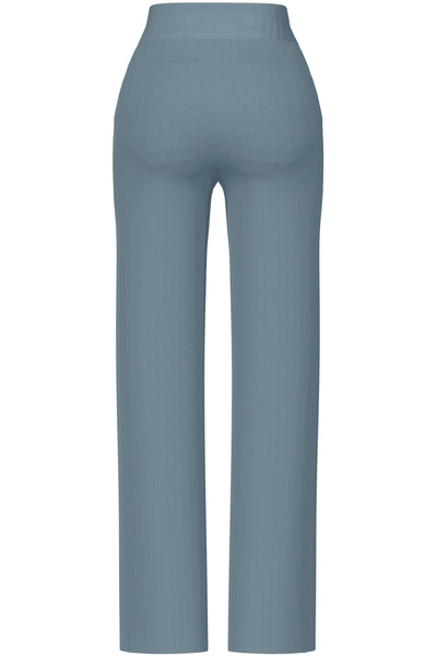 Calvin Klein Women Goblin Blue Variegated Ribbed Knit Sweatpant