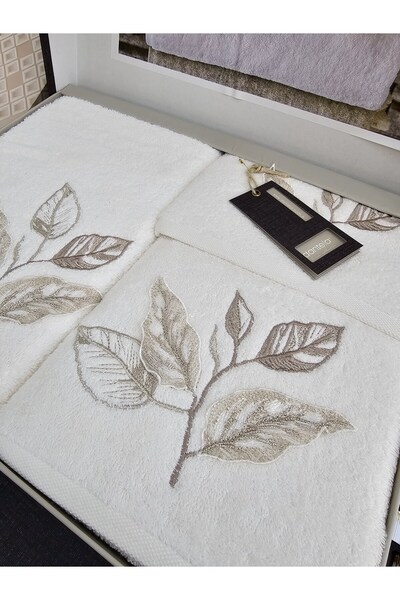 KÜBRAHOME'S طقم مناشف قطنية 3 قطع