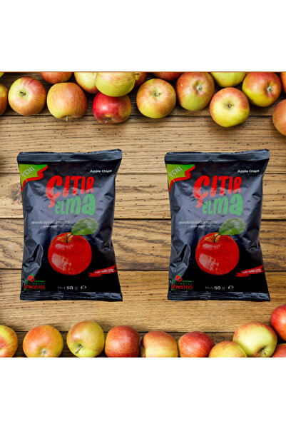 PUCCINELLI ELMATAŞ 2 Paket 50 Gram Katkısız Çıtır Elma Kurusu (2*50 = 100 Gram)