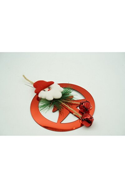 Bibilel Christmas tree ornament, tree with bells, red, glossy, 15x20 cm, acrylic, indoor/outdoor