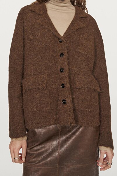 Massimo Dutti Cepli alpaka karışımlı triko hırka