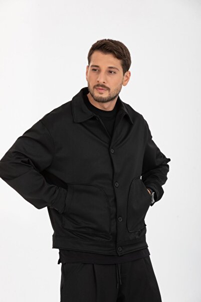 Store Men's Coat Jacket - Smart Casual Shirt Collar Model - Polyviscose Fabric