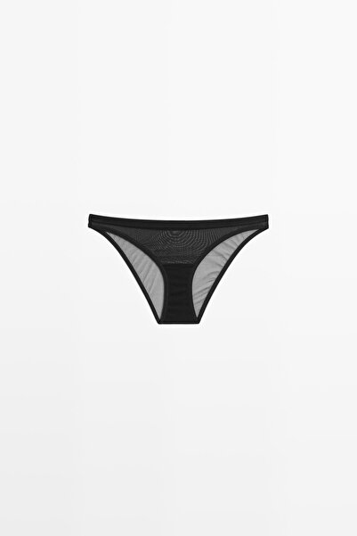 Massimo Dutti Yarı transparan file külot