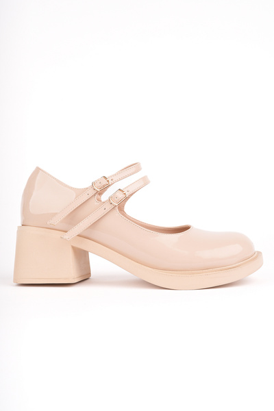 Madam Tarz Smr-14992 Thick Heel Belted Loafer