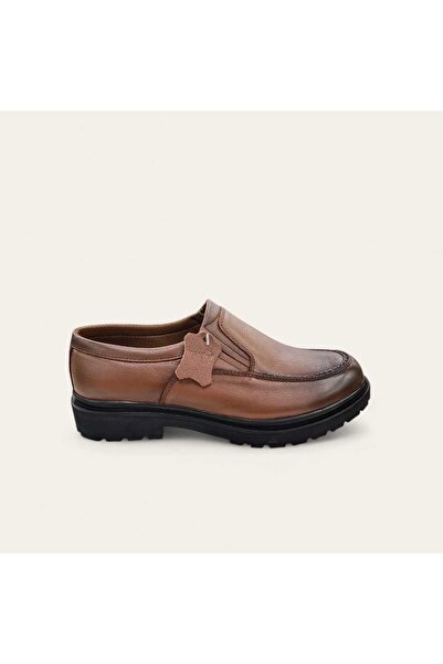 iskarpino Brown Genuine Leather Classic Men's Classic Casual Shoes