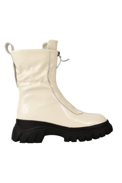 PASS Collection Ghete casual, damă, COLECȚIA PASS, DL50045B alb, piele lăcuit...