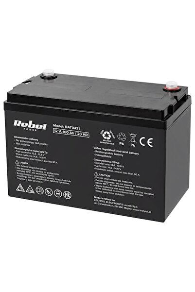 Rebel Power Gel Battery 12V, 100Ah, 333x173x222mm, 24.5kg