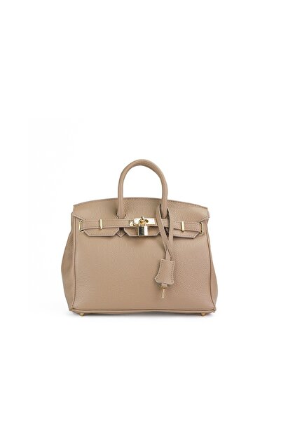 Posete Fagaras Baby Edith Leather Purse - Cream, 1 Compartment, 3 Pockets, Adjustable Strap max. 119 cm
