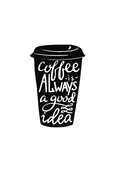 Oracal Coffee Decorative Wall Sticker, 70×47 cm, Black,