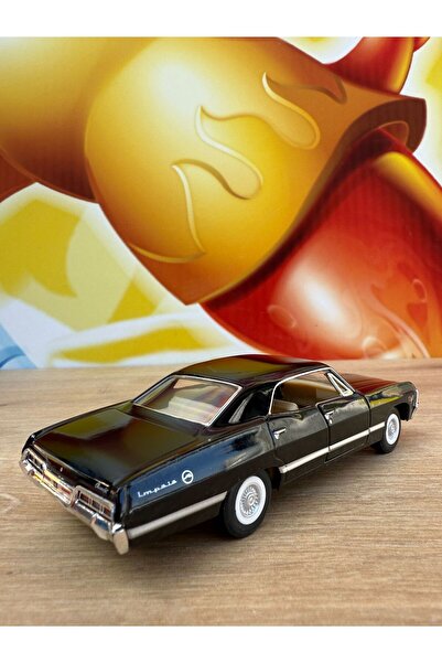 scntoys Pull Back 1967 Chevrolet Impala Black Diecast Model Car 1967 Chevy Impala Black Openable Doors