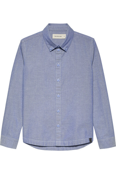 Calvin Klein Boys Brunnera Blue Regular Cotton Oxford Shirt